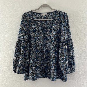 Max studio boho floral blouse sz M